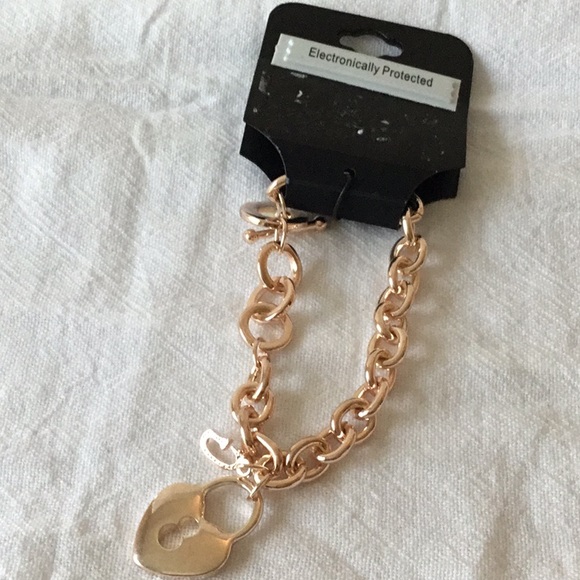 Rose Gold-Tone Link Charm Bracelet - Picture 6 of 6